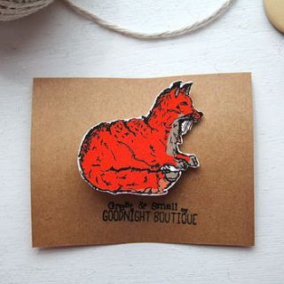 woodland fox brooch by goodnight boutique