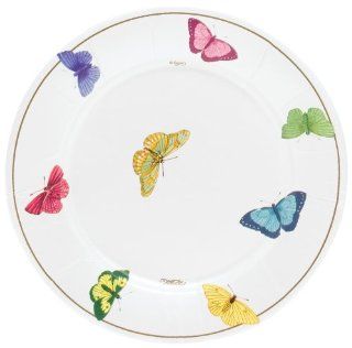 Caspari Papillon Set of 8 Paper Dinner Plates, Pearl Kitchen & Dining