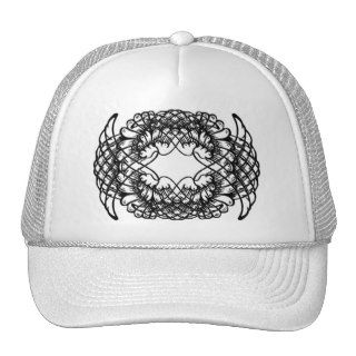 black/white wing design hats