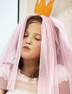 princess crown with veil by mini u (kids accessories) ltd