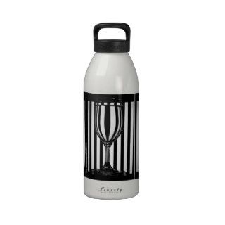 Wine Glass with Stripes   Liberty Water Bottle