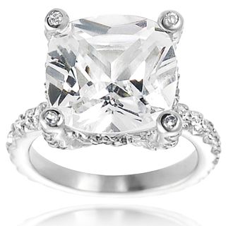 Tressa Sterling Silver Cubic Zirconia Celebrity inspired Bridal style Ring Tressa Cubic Zirconia Rings