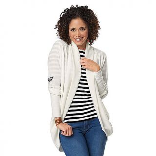 Meesh & Mia Women's NFL Circular Cardigan with Ribbed Trim   Cowboys   Eagl