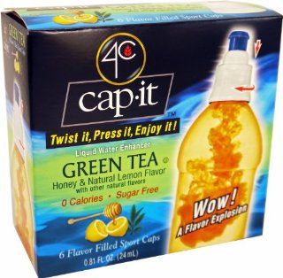 4C Cap it Green Tea, Sugar Free, 6 Count Boxes (Pack of 3)  Powdered Soft Drink Mixes  Grocery & Gourmet Food