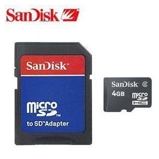 SanDisk 4GB Micro SD Memory Card w/SD Adapter Computers & Accessories