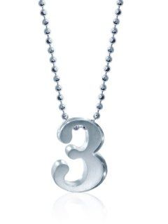 Alex Woo "Little Numbers" Sterling Silver Number 3 Pendant Necklace, 16" Jewelry