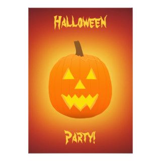 Halloween Evil Jack O Lantern Invitation Card