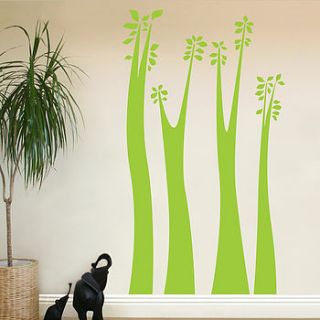 giraffe trees and leaves wall stickers by the bright blue pig
