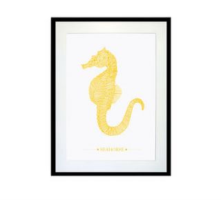 seahorse print by eleanor stuart