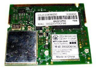toshiba_computer_parts Toshiba Laptop Network Interface (NIC) WIRELESS LAN.Agere Systems MPCI3A 20 R ZA2314P04. Alternate Part Numbers V000010820 