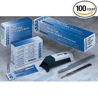 Medi Cut Surgical Blades, Sterile, Stainless Steel, Number 20, 100/bx Science Lab Scalpels