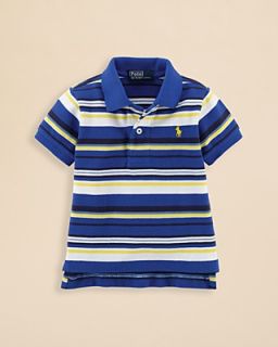 Ralph Lauren Childrenswear Infant Boys' Striped Mesh Polo   Sizes 9 24 Months's