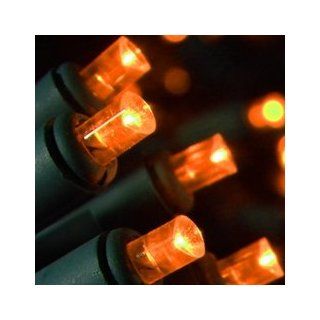 String Lights, 70 Commercial Grade LED Wide Angle Bulbs, ORANGE  Novelty Lamps  Patio, Lawn & Garden