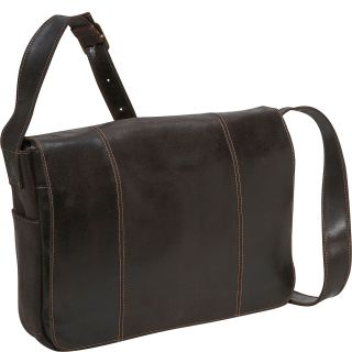 Le Donne Leather Distressed Leather Laptop Messenger Bag