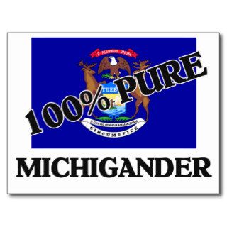 100 Percent Michigander Postcard