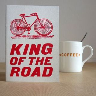 'king of the road' bicycle card by mr.ps