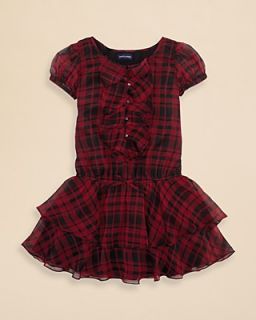 Ralph Lauren Childrenswear Girls' Tartan Ruffle Dress   Sizes 7 16's