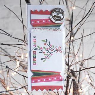 'happy kissmas' christmas cracker card by cracker cards