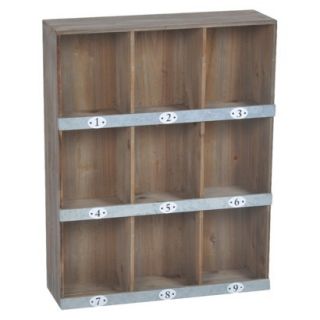 Wooden Wall Shelf 9 Slot