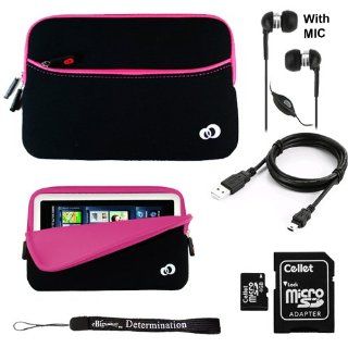 Carrying Cover Case for Pandigital Novel 7" (Pink w/ Black) Cell Phones & Accessories