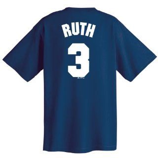 Babe Ruth New York Yankees Cooperstown Name and Number T Shirt  Sports Fan T Shirts  Sports & Outdoors