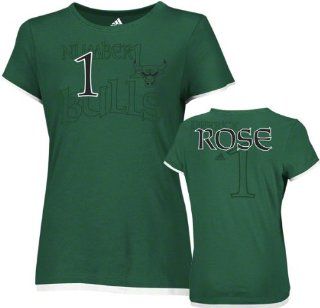 Derrick Rose adidas Women's St. Patrick's Day Name and Number Chicago Bulls T Shirt  Sports Fan T Shirts  Sports & Outdoors