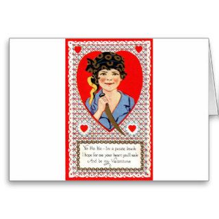 Pirate Valentine Greeting Card