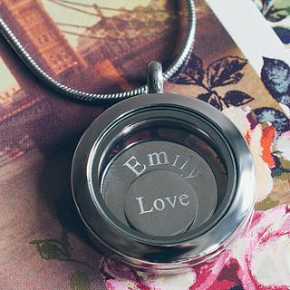 children's personalised disc locket by milly's cottage