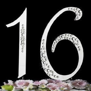 Sweet 16 16th Birthday Cake Topper with Swarovski Crystals or Any Number You Need  Decorative Cake Toppers  