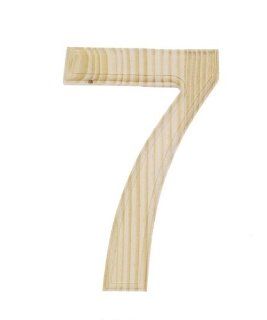 Darice 0992 7 Decorative Wood, Number 7, 6 Inch   House Numbers