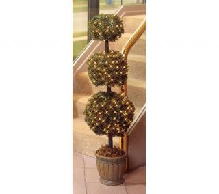 3 Ball Pre Lit Topiary Tree by Roman —