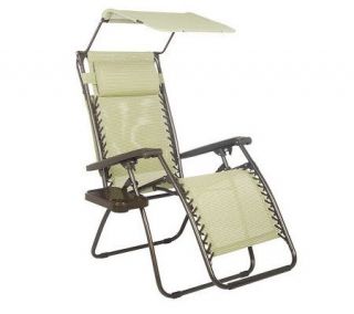 Bliss Hammocks Gravity Free Recliner with Canopy & Cup Tray —