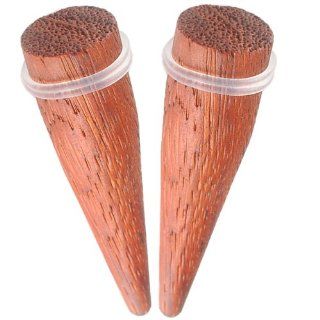 11/16" inch (18mm)   Organic Rose wood Ear large Gauges stretched Stretching Expanders Stretchers Tapers Plugs Earlets with Double Silicone o rings ABED   Pierced Body Piercing Jewelry   Sold as a Pair Jewelry