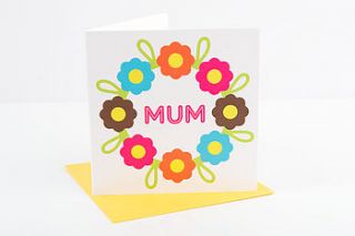 mum flower greeting card by allihopa