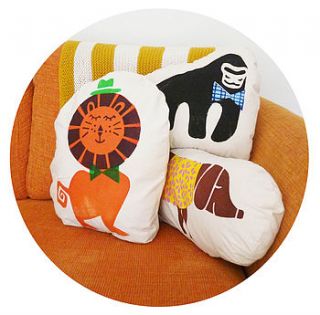 personalised children's gorilla cushion by little dandies