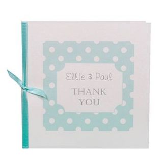 10 personalised dotty thank you cards by dreams to reality design ltd