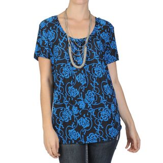 Journee Collection Women's Contemporary Plus Short sleeve Print Shirt Journee Collection Tops
