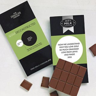 golf lover's gift chocolate by quirky gift library