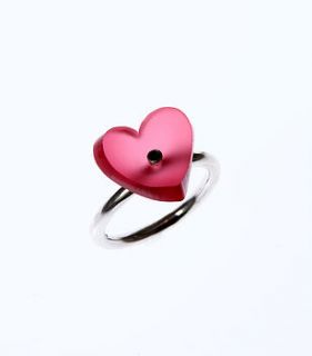 perspex heart ring by rachel mck