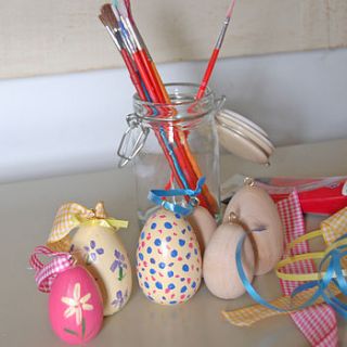 decorate your own hanging easter eggs by velvet brown