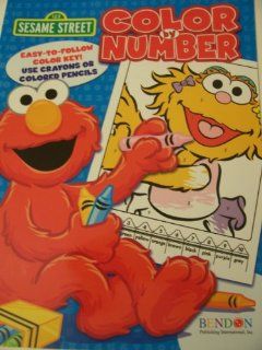 Sesame Street Color by Number ~ Elmo Coloring Zoe (32 Pages) Toys & Games