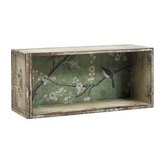 small green wallpaper drawer cabinet by out there interiors