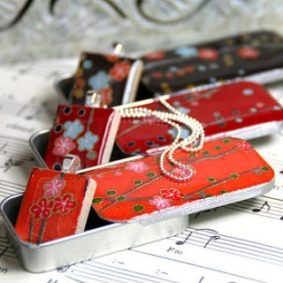 garlands letter tile pendant with tiny tin by leighshepherd designs