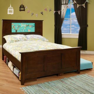 Shaker Panel Storage Bed with Back Lit LED Headboard Imagery and