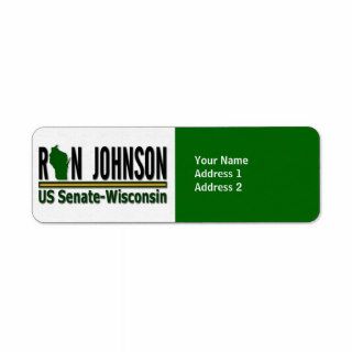 Ron Johnson for Senate Wisconsin Custom Return Address Labels
