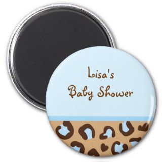 Modern Cheetah Print Personalized Magnets