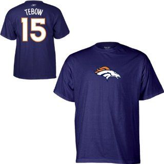 Denver Broncos Tim Tebow Reebok Name and Number T Shirt (Small)  Athletic Apparel  Sports & Outdoors