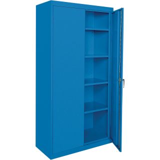 Sandusky Lee Commercial Grade All Welded Steel Cabinet — 36in.W x 24in.D x 78in.H, Blue, Model# CA41362478-06  Storage Cabinets