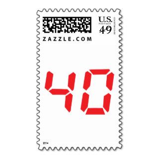 40 thirty fourty red alarm clock digital number stamp