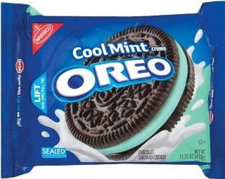 Oreo Cool Mint Creme Cookies   Oreo Kekse mit Minze Geschmack aus USA Lebensmittel & Getrnke